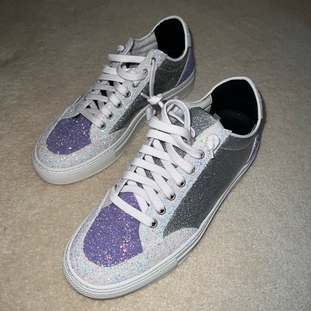 Women’s p448 size 38 purple and silver sparkle